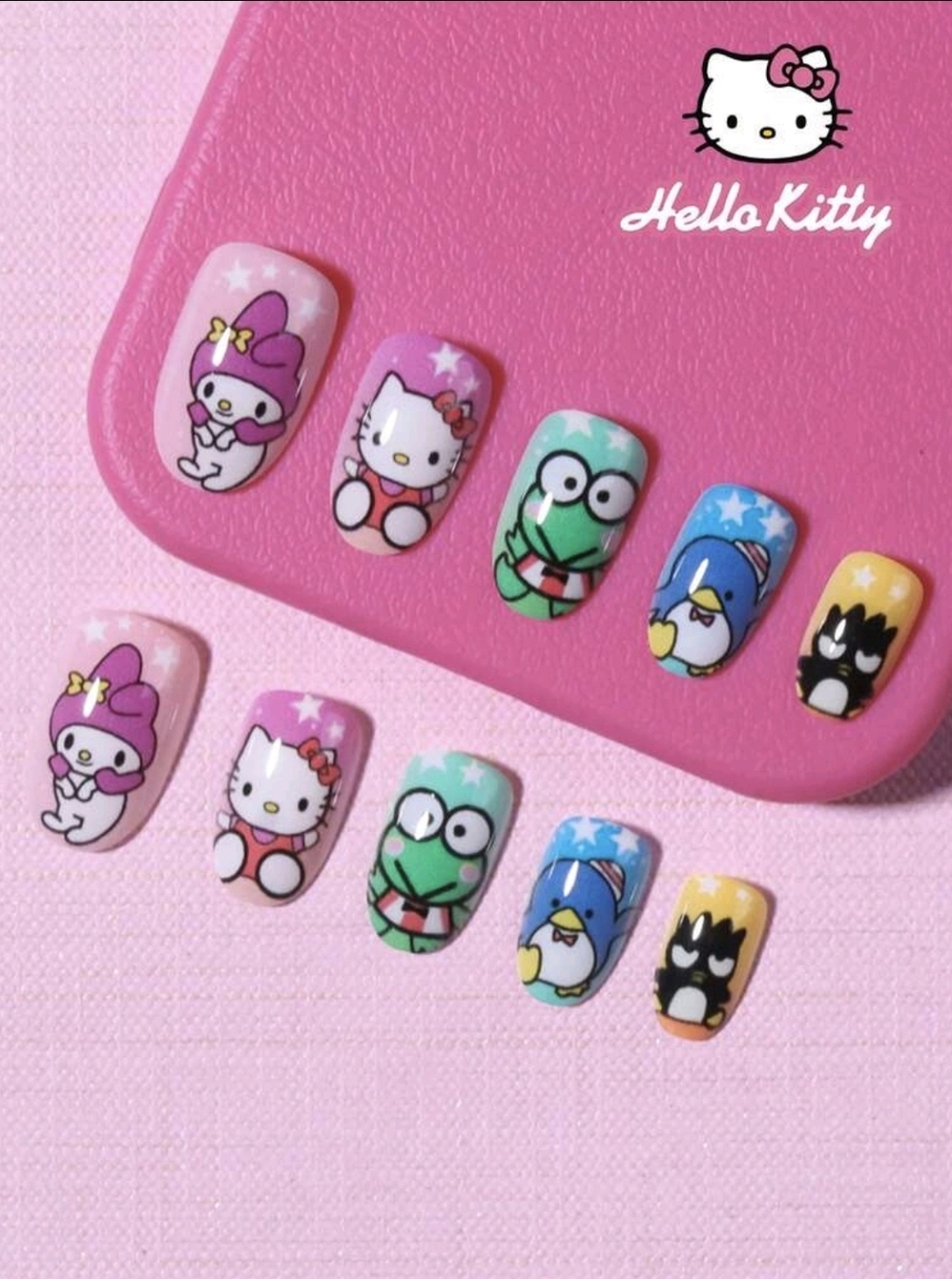 Hello Kitty Multicolor Character Nail Art - Picture 2 of 7
